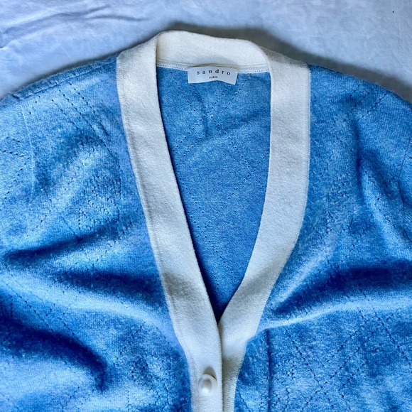 Sandro Lucas Wool/Cashmere Cardigan Sz S/M - Picture 5 of 13